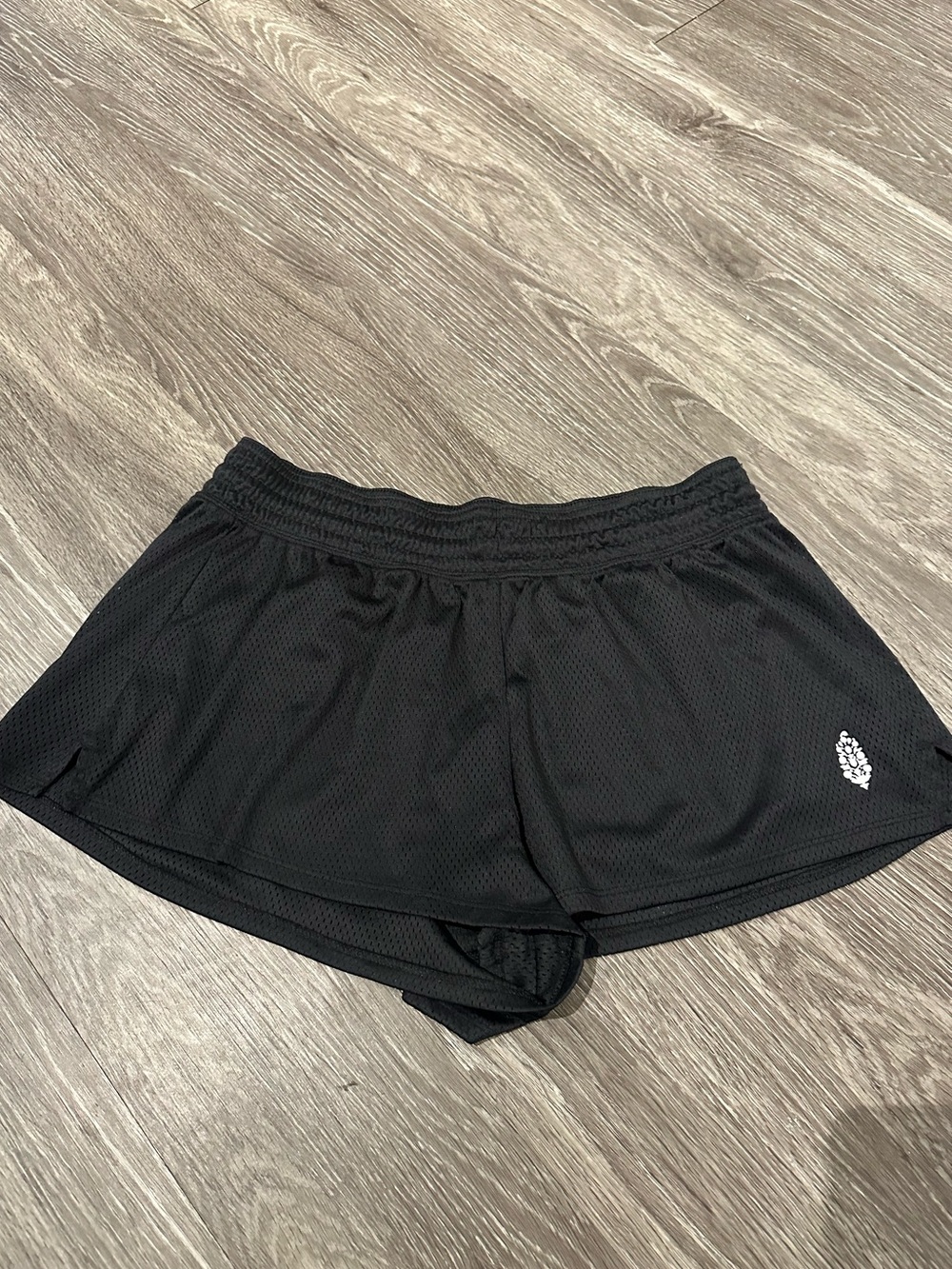 Free people movement black mesh/jersey athletic shorts size large